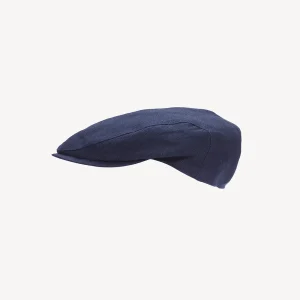 Schmale Leinenmütze – Marineblau